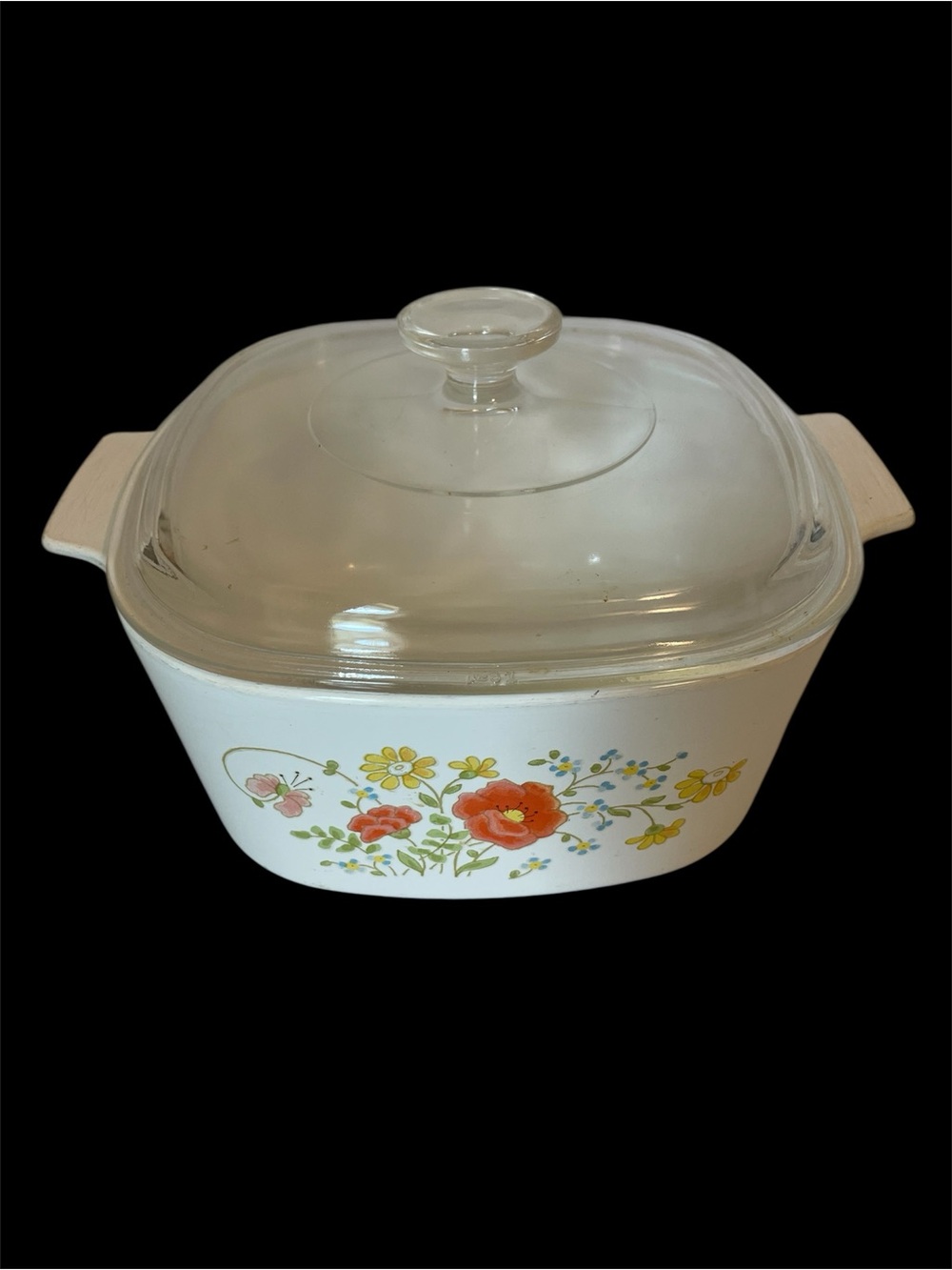 Vintage Corning Ware Wildflower Casserole Dish with Lid 3 Quart A-3-B Lidded